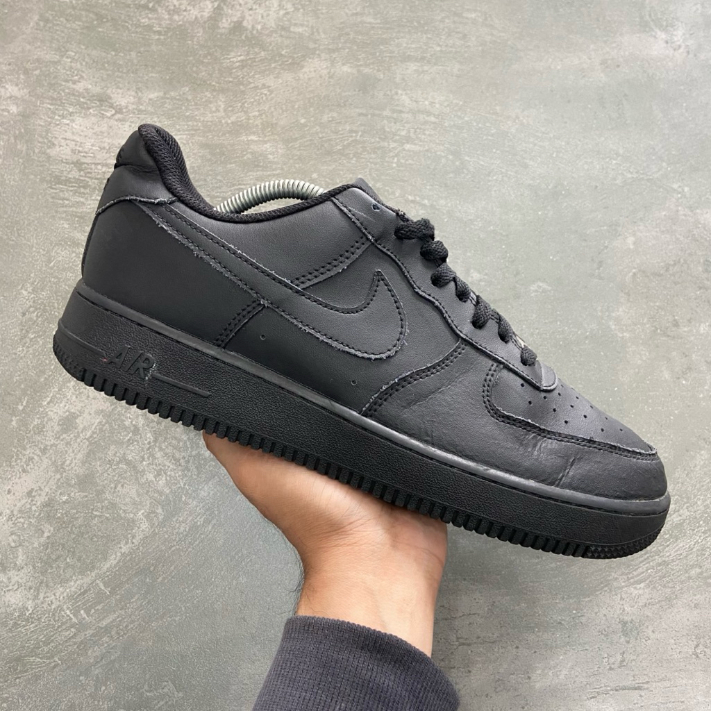 [Size 44.5] Rare Nike Air Force 1 07 AF1 Low Triple Black Full Black (CW2288-001) Second Original. H