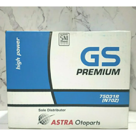 AKI GS PREMIUM N70Z / 75D31R , 75 AMPERE ASTRA OTOPARTS
