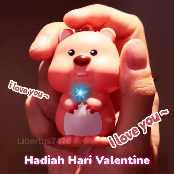 [Versi audio]LED I Love You Bercahaya Gantungan Kunci /Loopy Gantungan Kunci Hadiah Monster Bercahay
