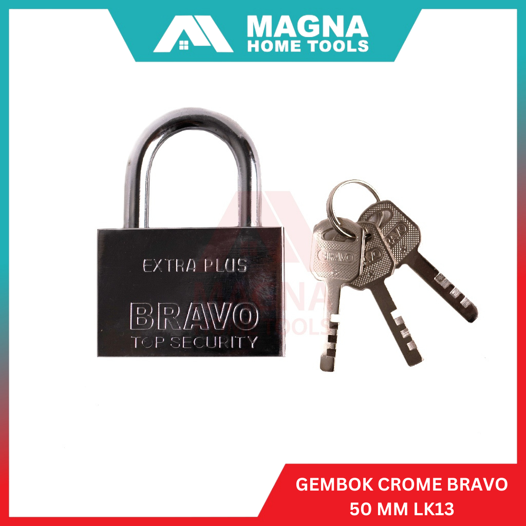 GEMBOK PAGAR PINTU KAMAR MOTOR ANTI MALING CROME BRAVO 50 LK13 [IMPORT]