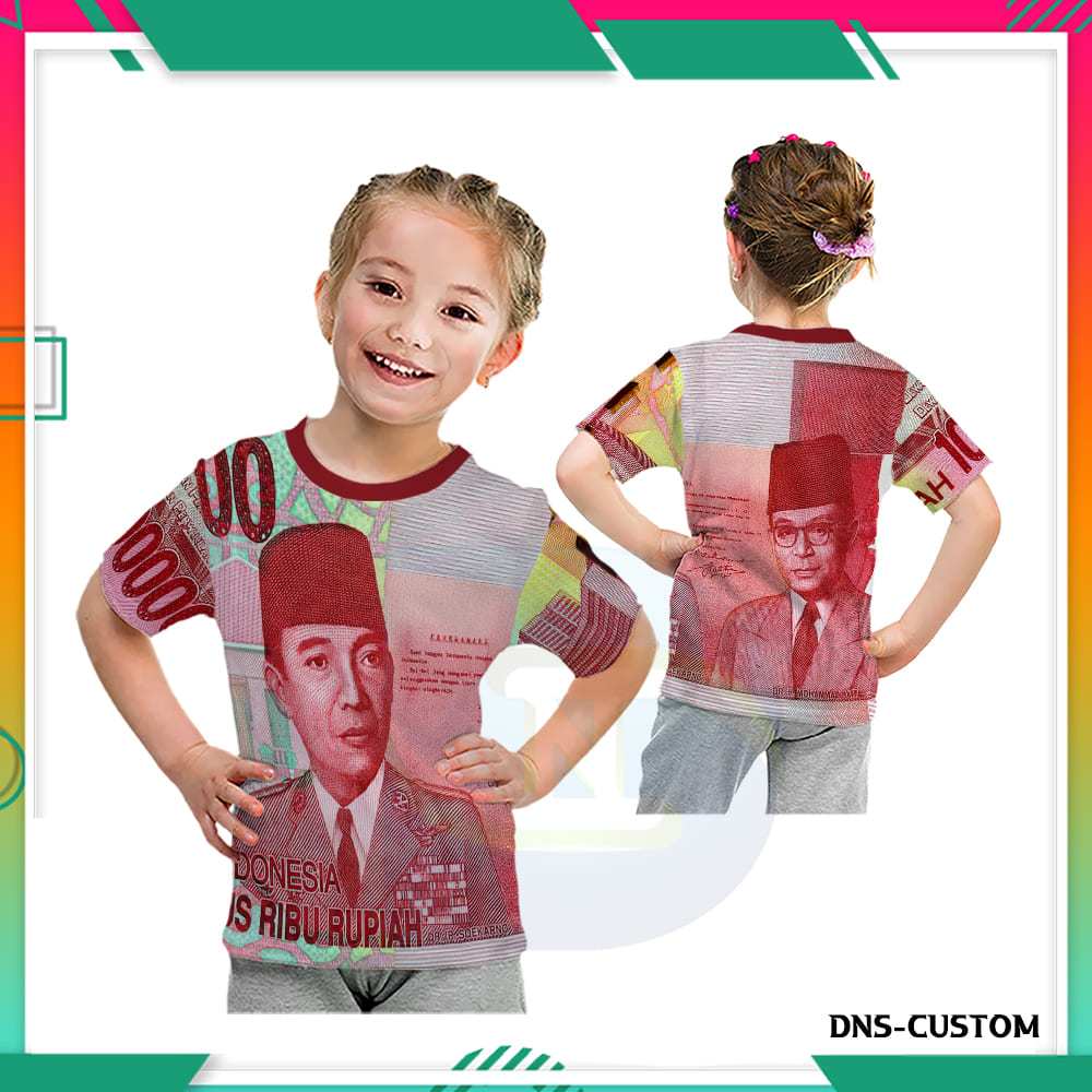 Kaos Anak Custom Uang Seratus Ribu Rupiah