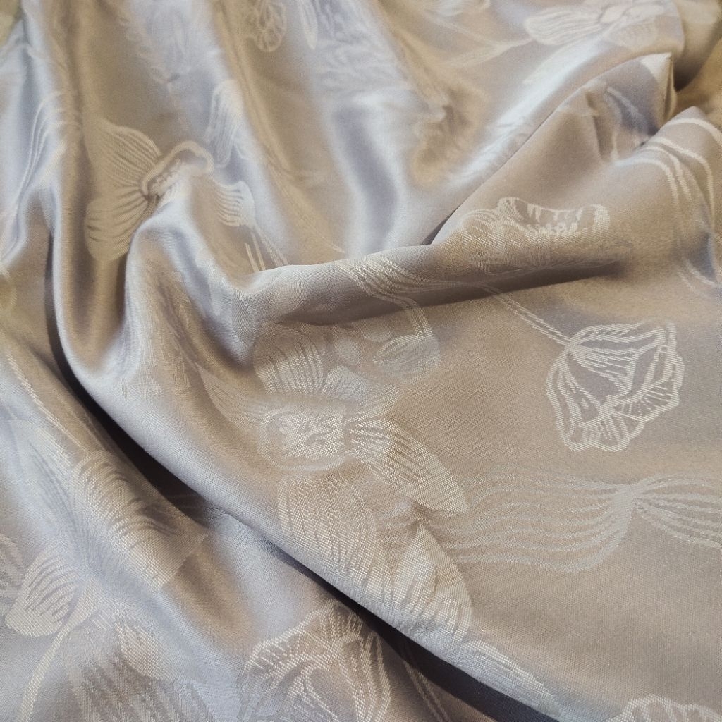 KAIN SATIN - KAIN METERAN-SATIN MOTIF - KAIN KILOAN - KAIN POTONGAN