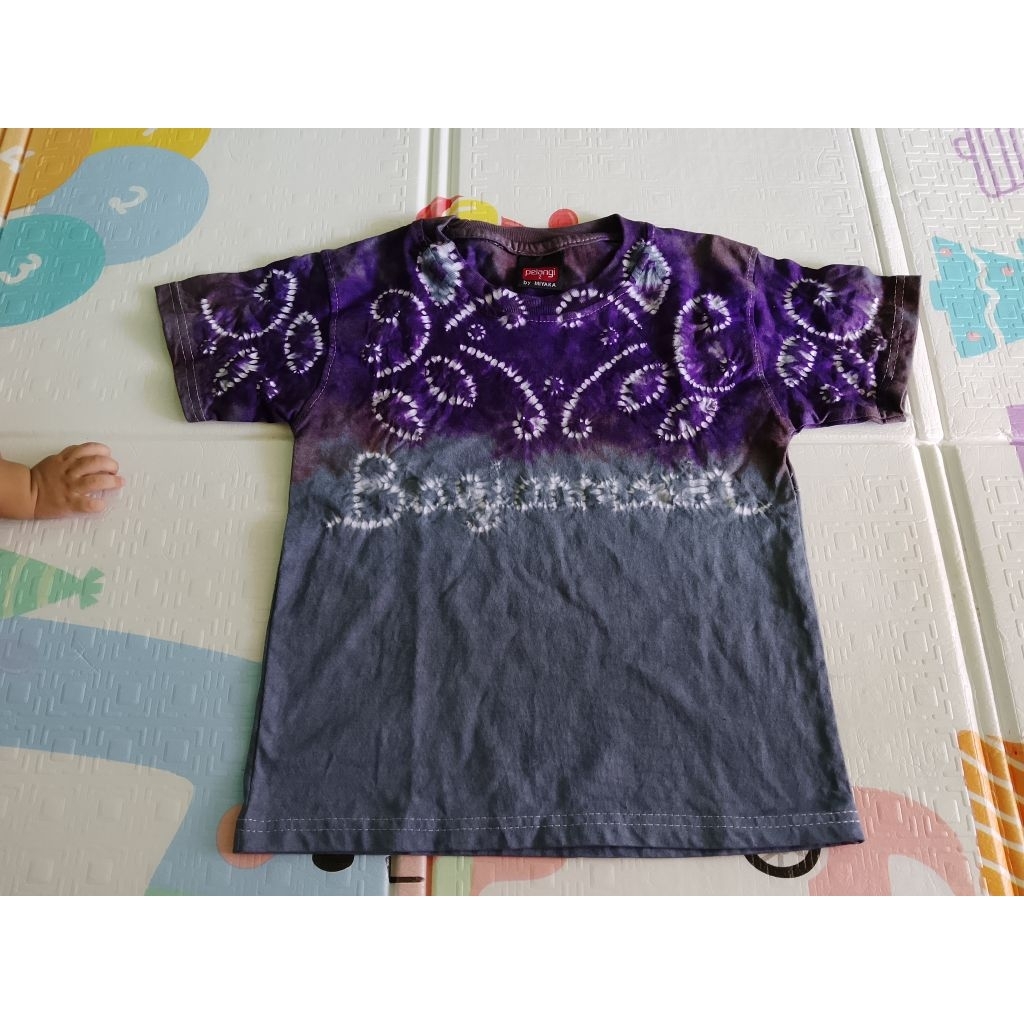 kaos sasirangan anak lengan pendek