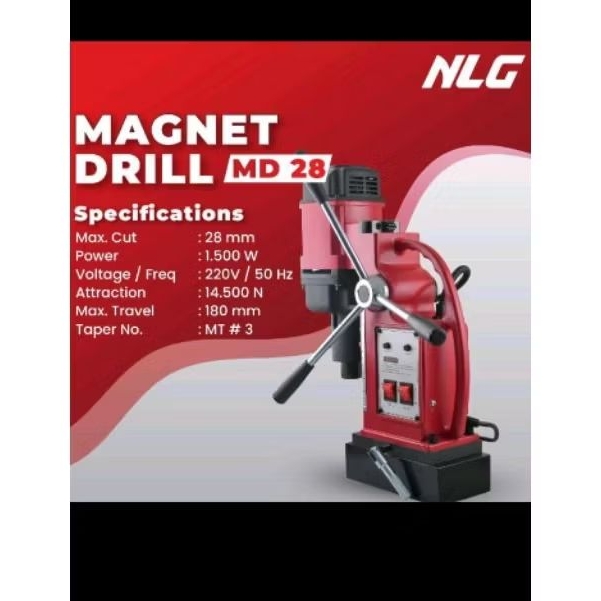 MESIN BOR MAGNET NLG MD28 MAGNETIC DRILL 28 MM