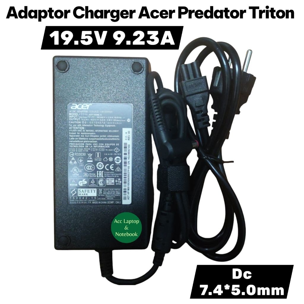 Original Adaptor Charger Acer Predator 15 G9-591 G9-591-74ZV Predator 17 G5-793 G5-793-79SG Predator