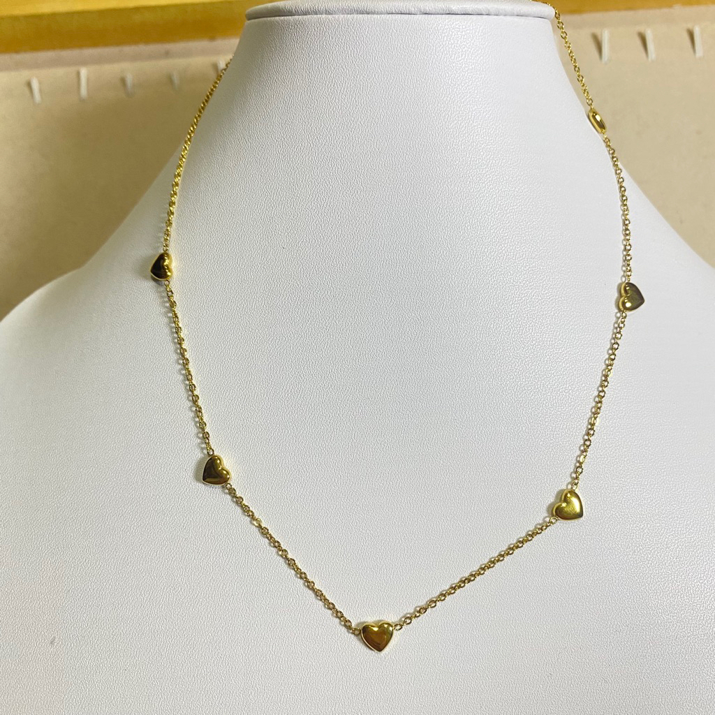 kalung wanita full leher kalung liontin keliling mewah titanium anti karat