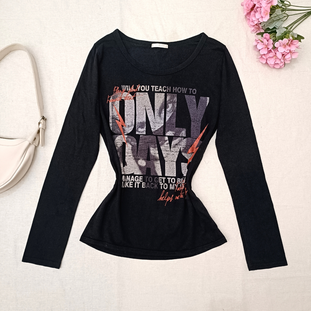 Y2K Grunge Graphic Long Sleeve Tee | Street Harajuku Style