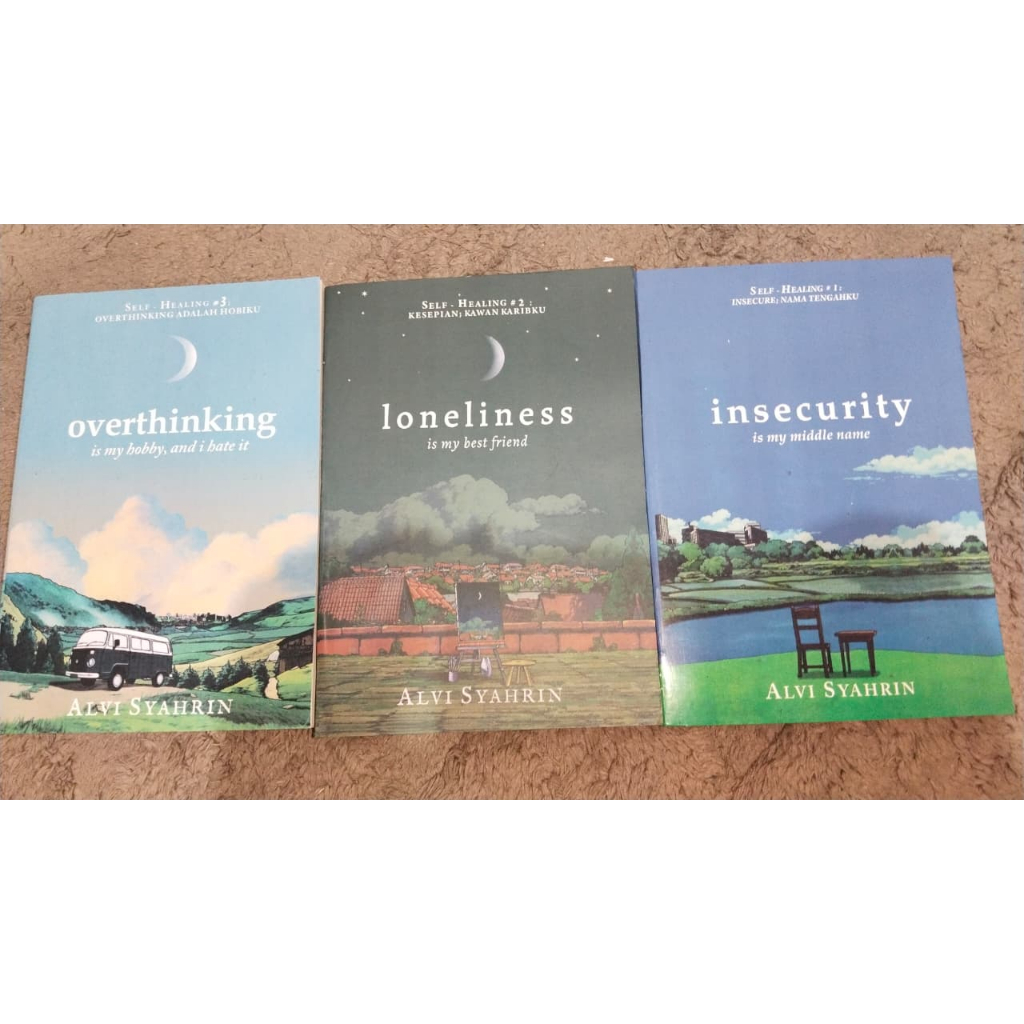 3 BUKU OVERTHINGKING + LONELINES + INSECURITY - PRELOVED - WAJIB BACA DESKRIPSI