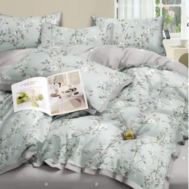 BIOSIBEDDING Sprei Katun Jepang Motif Floral Readystok - Custom Rempel Rumbai Custom semua Size