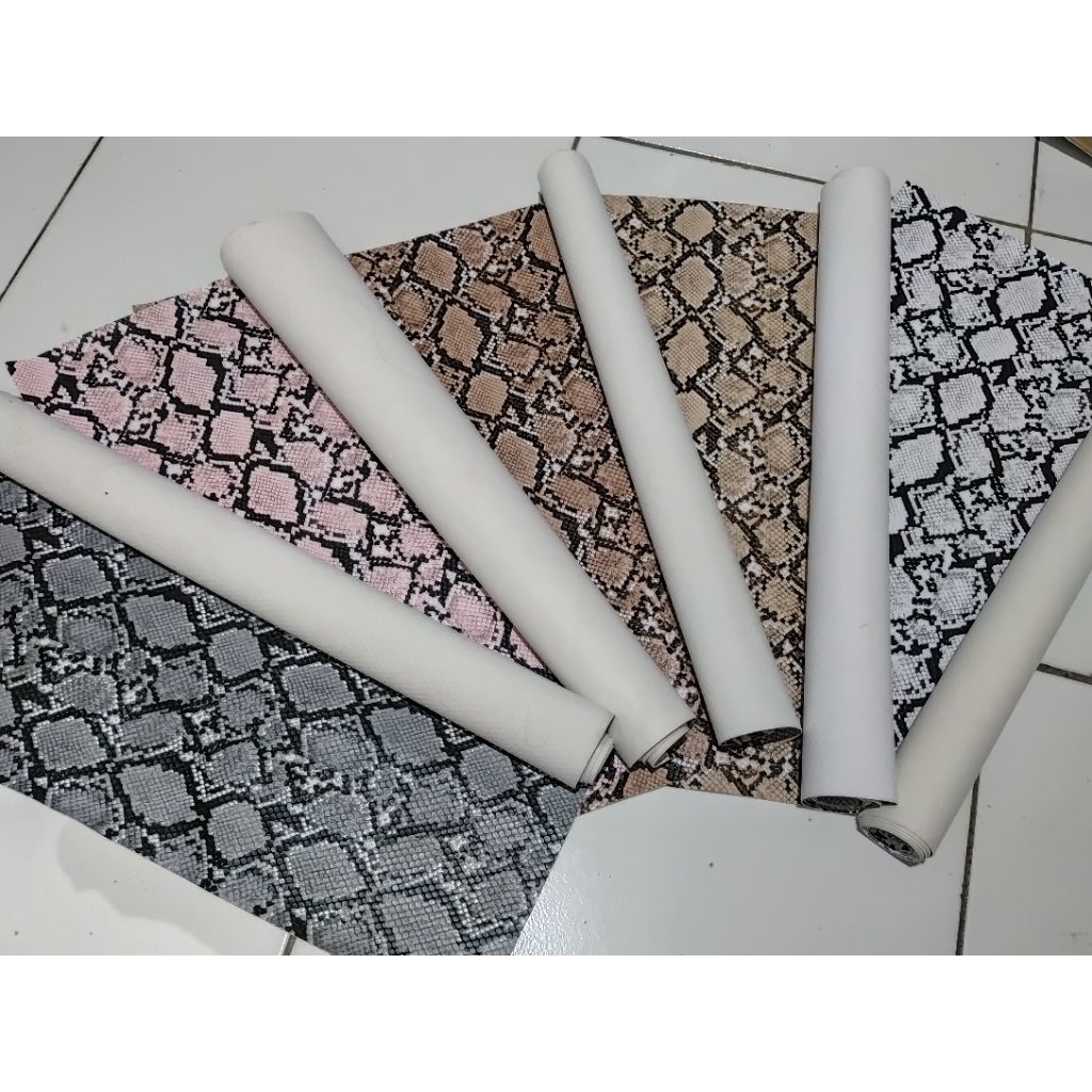 KULIT SINTETIS MOTIF ULAR/REPTIL/MOTIF SISIK NAGA/MOTIF ULAR PYTHON