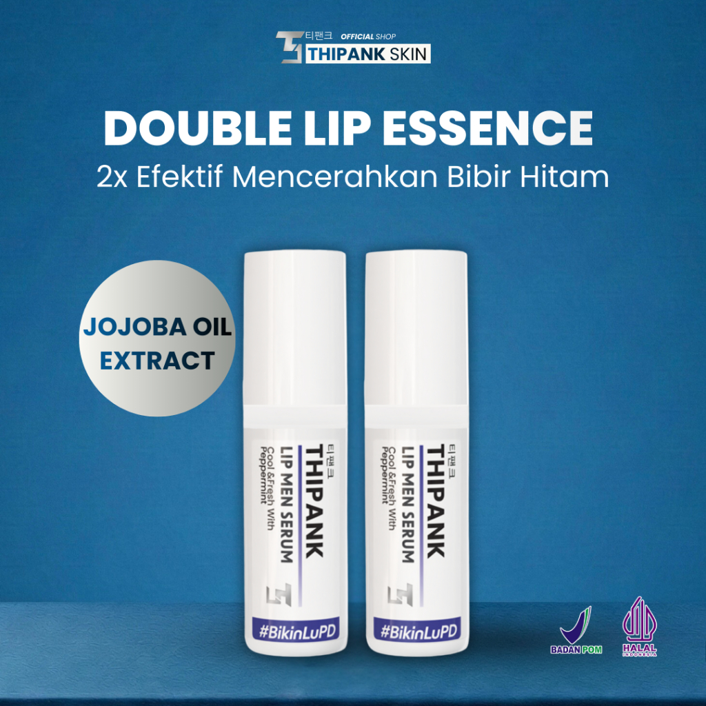 2 Pcs lip serum pria terbaik Thipank Lip Men Serum Pria with extrack peppermint lip serum bibir hita