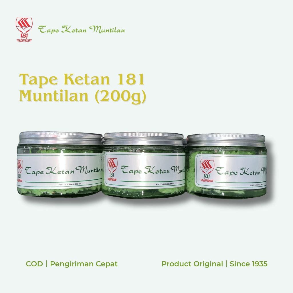 Tape Ketan Muntilan 181 200gr kemasan kaca