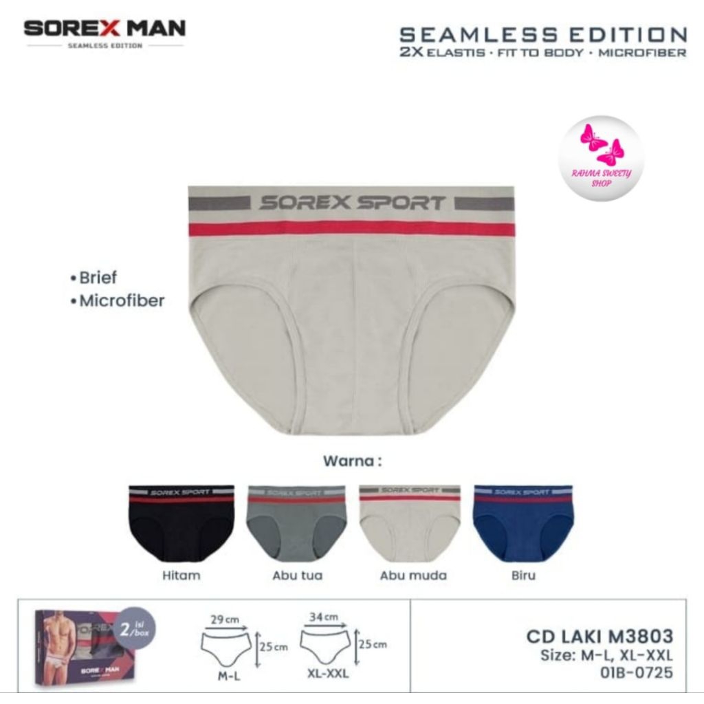 Isi 2 Pcs - Cd Sorex Man 3803 Sorex Sport Seamless Edition.