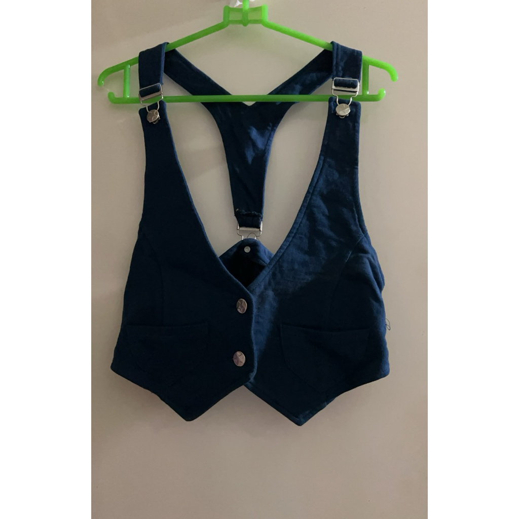 Vest Wanita Navy Bahan Kaos