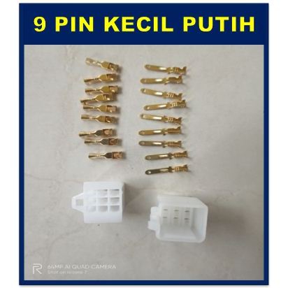 Socket kabel 9 pin skun kecil putih / soket kabel 9 pin skun kecil / soket 9 pin kecil / konektor ka
