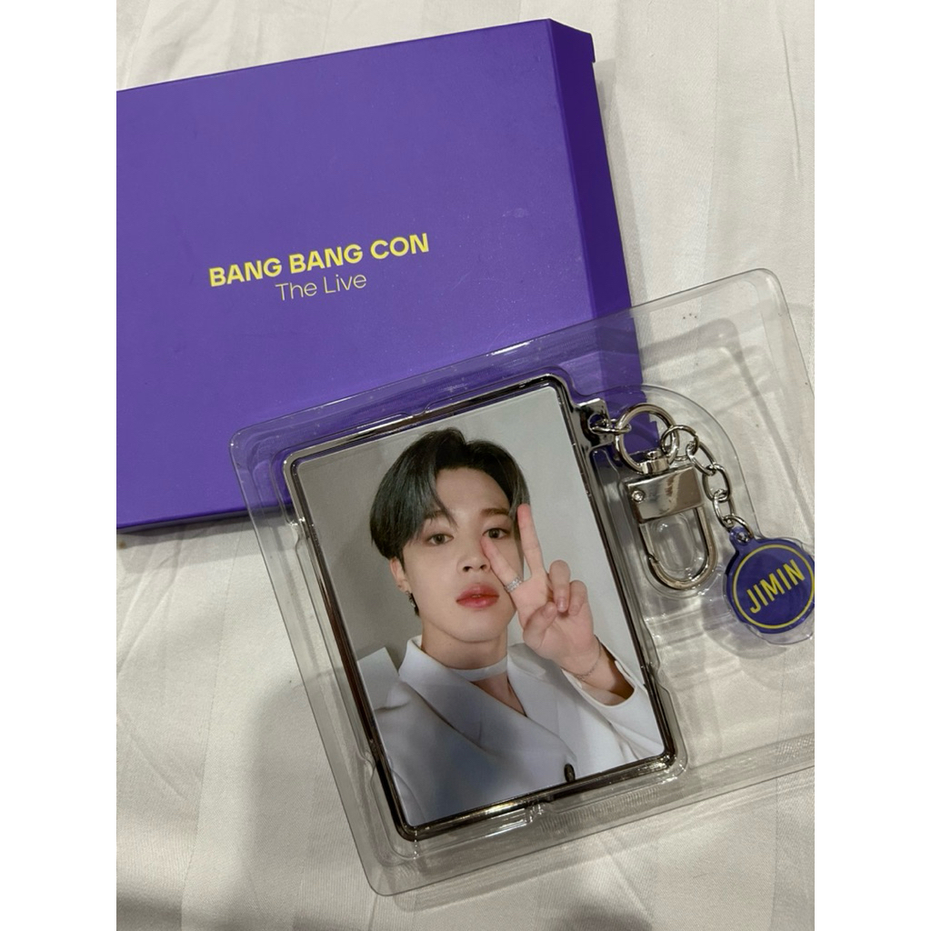 BTS BANGBANGCON PHOTOCARD HOLDER KEYRING JIMIN | free 1 random official photocard |