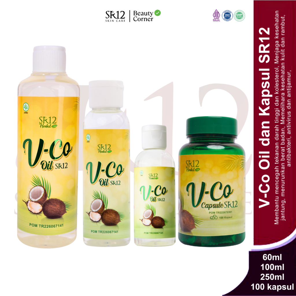 SR12 BEAUTY CORNER VCO SR12 Vico Minyak Kelapa Murni Baik untuk Darah Tinggi, Kolesterol dan Jantung