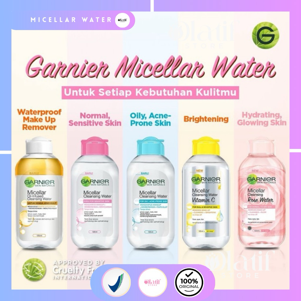 [LENGKAP] Garnier Micellar Cleansing Water 125ml