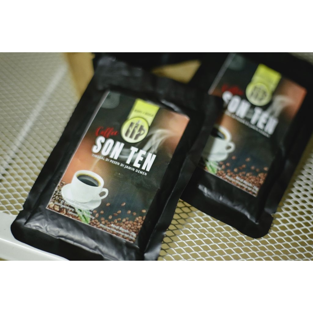 Kopi Sonten - Kopi Hitam Asli + Gula Sachet (1 Pack Isi 10 Sachet)
