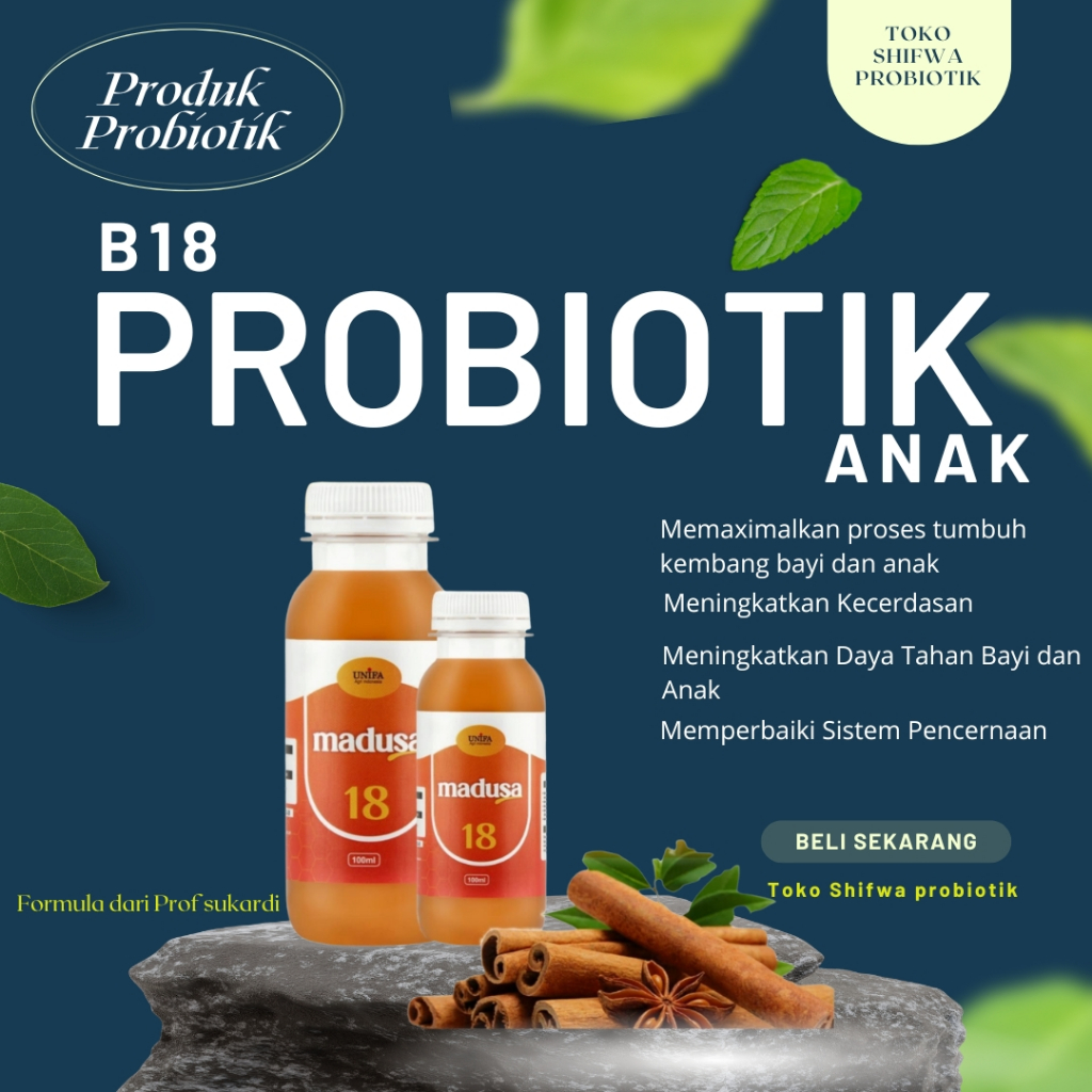 MADUSA B18 Probiotik Madu Anak 2-13 Tahun Baik Untuk pencernaan dan Imunitas