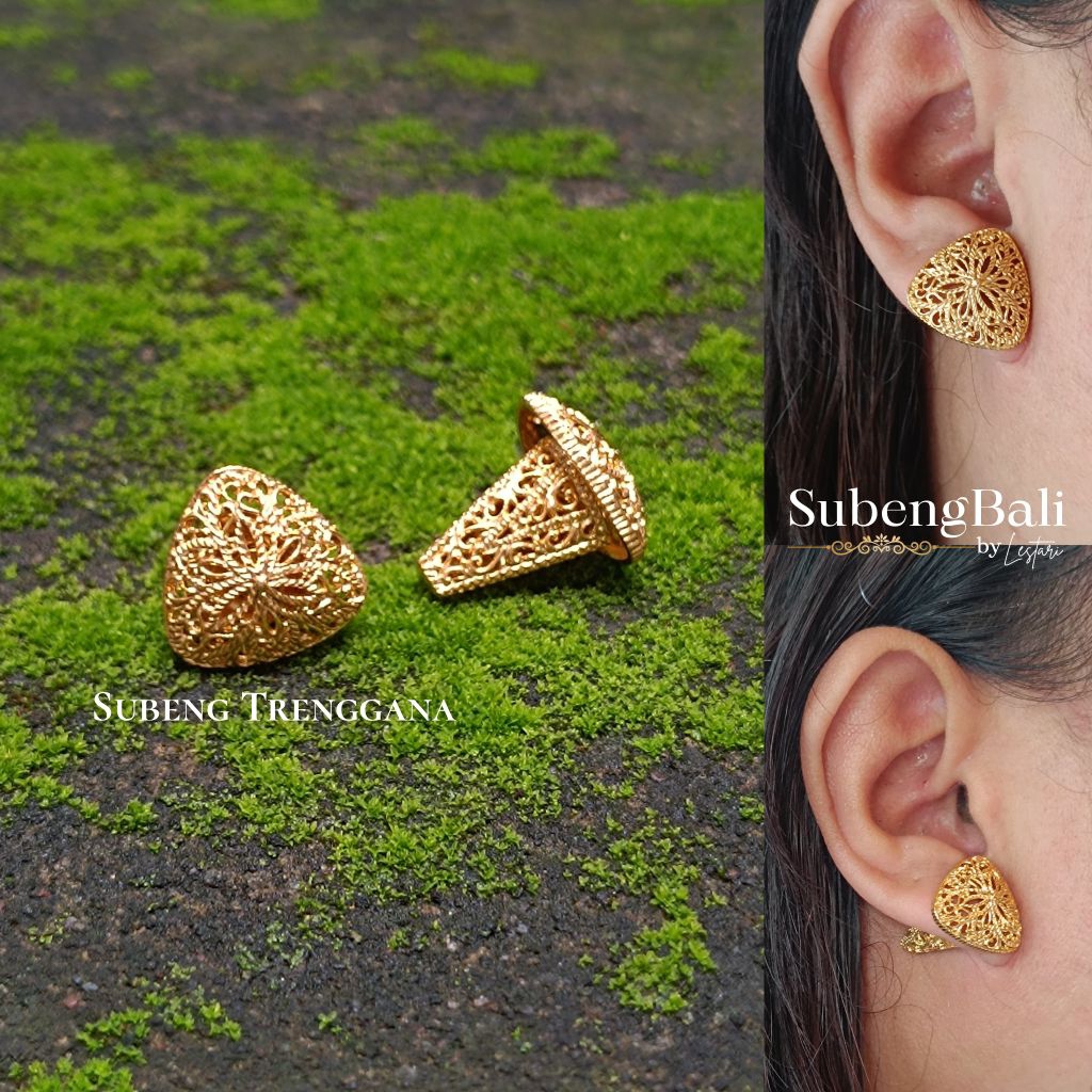 subeng Bali | giwang bali | anting bali model Trenggana alpaka lapis emas