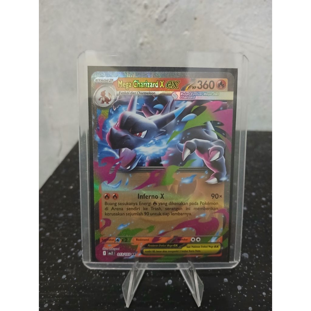 kartu pokemon mega charizard x Ex RR