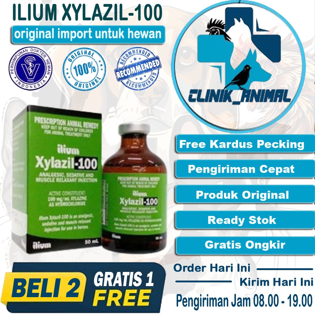 XYLAZIL-100 Ilium Original Untuk Hewa Ternak Asli
