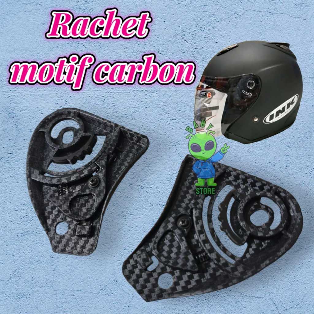 Rachet dudukan kaca helm Ink Centro, Ink Metro 2, Gix Centro Motif carbon