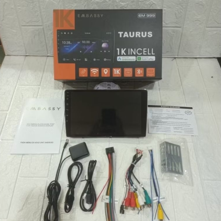 Head unit android 9 inch embassy em-999 ram 4/64gb