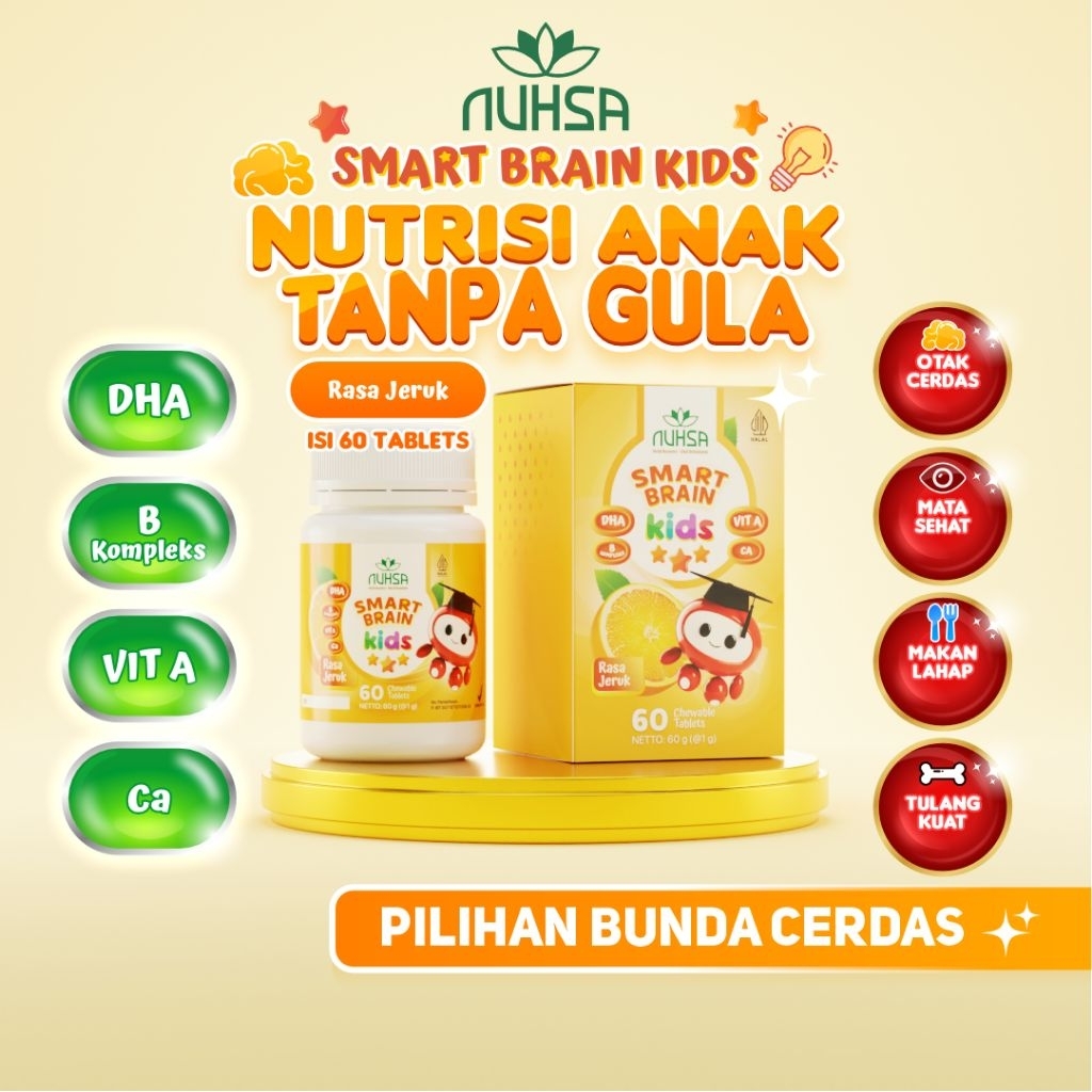 SMART BRAIN KIDS - Vitamin Nafsu Makan Anak Dan Menutrisi Otak Anak Menjaga Kesehatan Mata