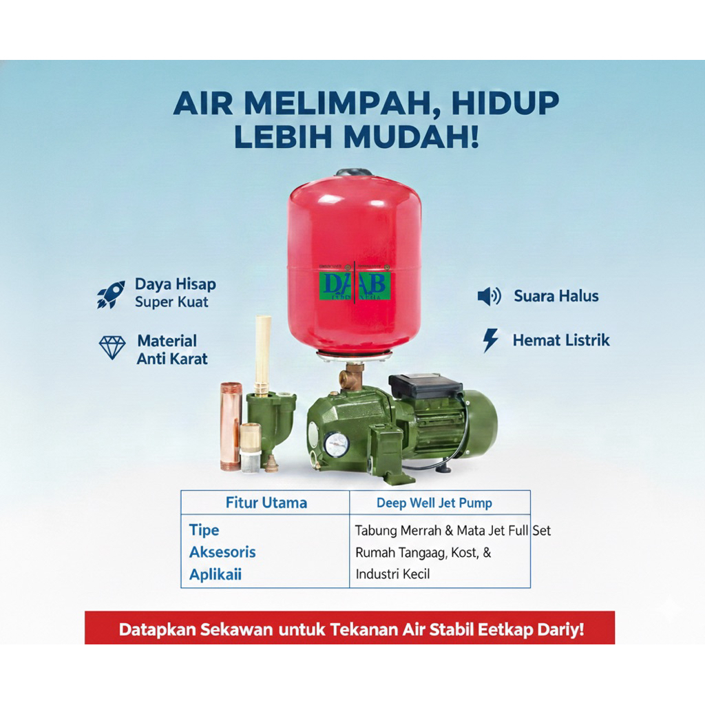 Pompa Air Jet Pump Otomatis DAB 255 Pompa Air Jet Pump DAB