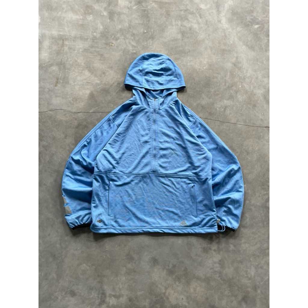 2000’s - Adidas Anorak Hoodie Blue Reflectif