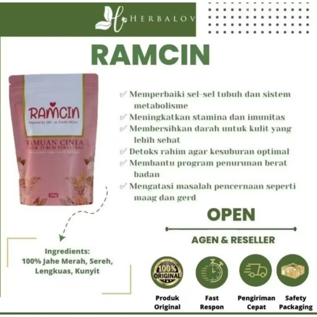 Herbamour Ramcin / Ramuan Cinta Herbalov / RAMCIN Ramuan Cinta Herbamour / Ramuan JSR Diet Herbal Al