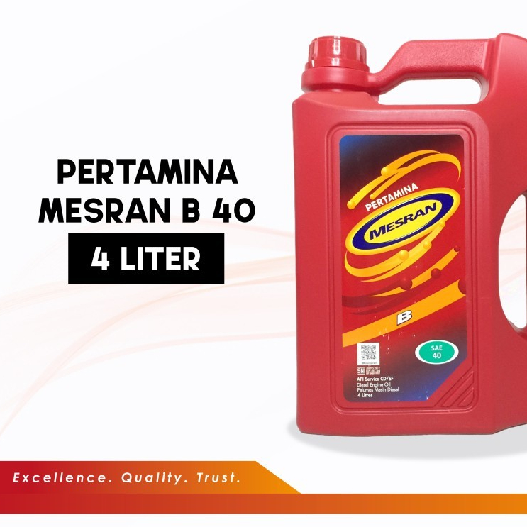 Oli Mesran B40 4 Liter Oli Pertamina Mesran B 40 Oli Mesin Diesel Galon Original