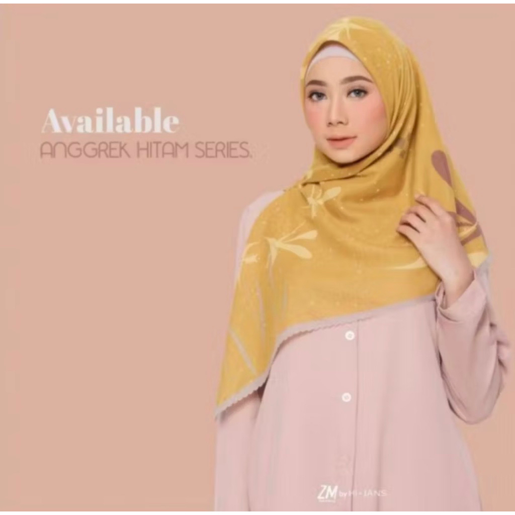 Hijab Segi Empat ZASKIA MECCA Full TAg - Premium Voal, Adem & Mudah dipakai