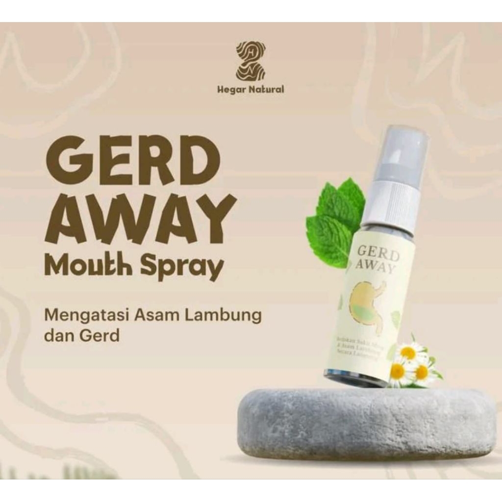 GERD AWAY - Mouth Spray Obat Herbal Lambung Sakit Maag 100% Natural Resakan Asam Lambung Secara Lans