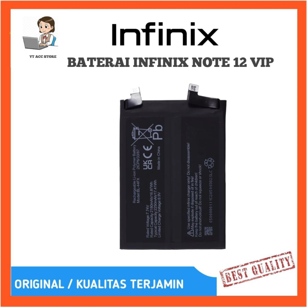BATRE BATERE BATERAI INFINIX NOTE 12 VIP BL-44FX ORIGINAL BATTERY