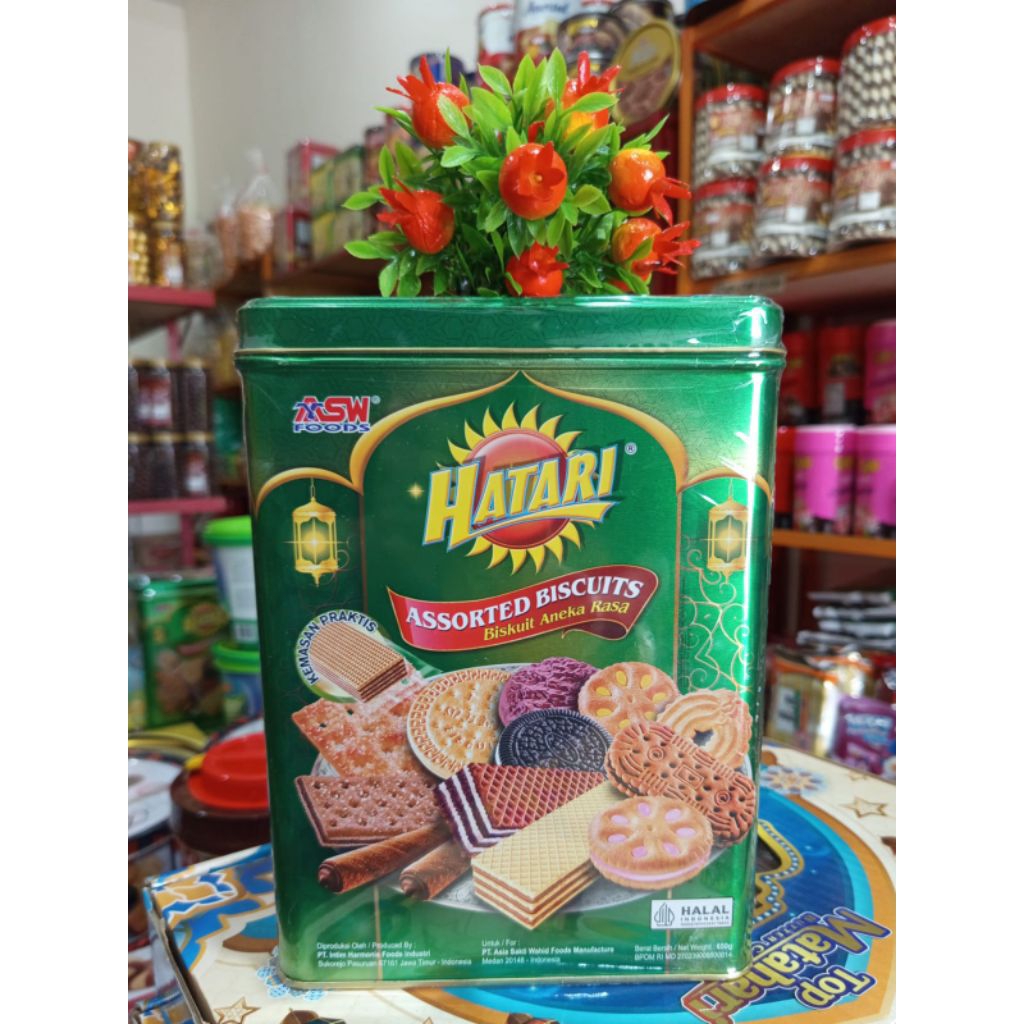 HATARI ASSORTED BISCUITS SEGI | ASSORTED BISCUITS | KEMASAN  650 GR | CAMILAN ATAU MAKANAN MANIS