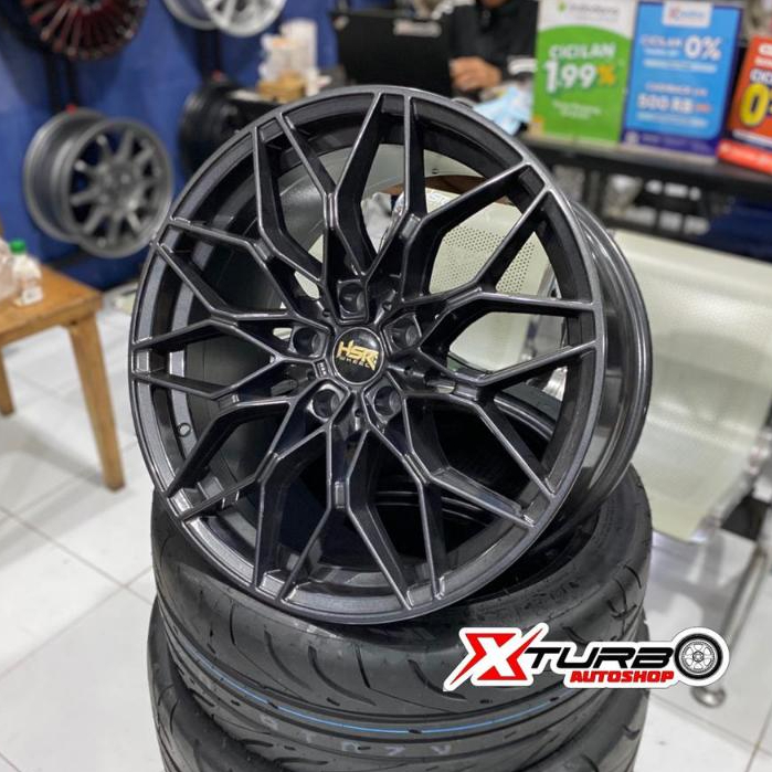 Velg Mobil HSR BURAKKU Ring 19 Tyipe Celong/Lebar belakang Lobang Pcd 5X120 Untuk Mobil Bmw