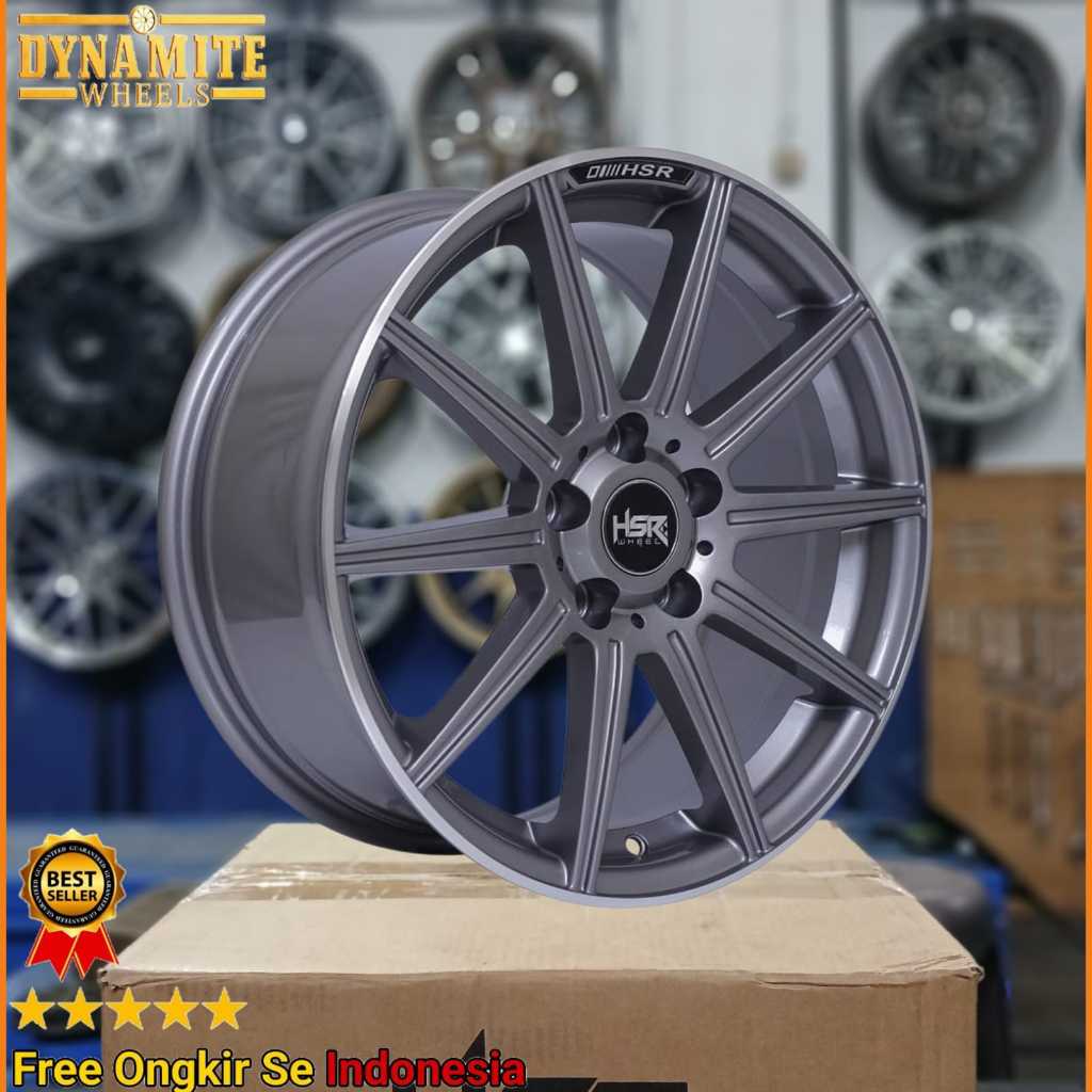 Velg Racing HSR WHEEL Ring 17 Type LUBECK HSR R17 H5X112 || Gunmetal Machine Ring