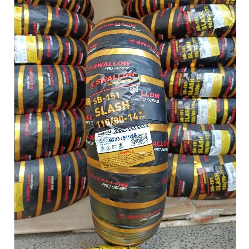 Ban Luar SWALLOW Slash 110/80-14 Tubeless Soft Compound