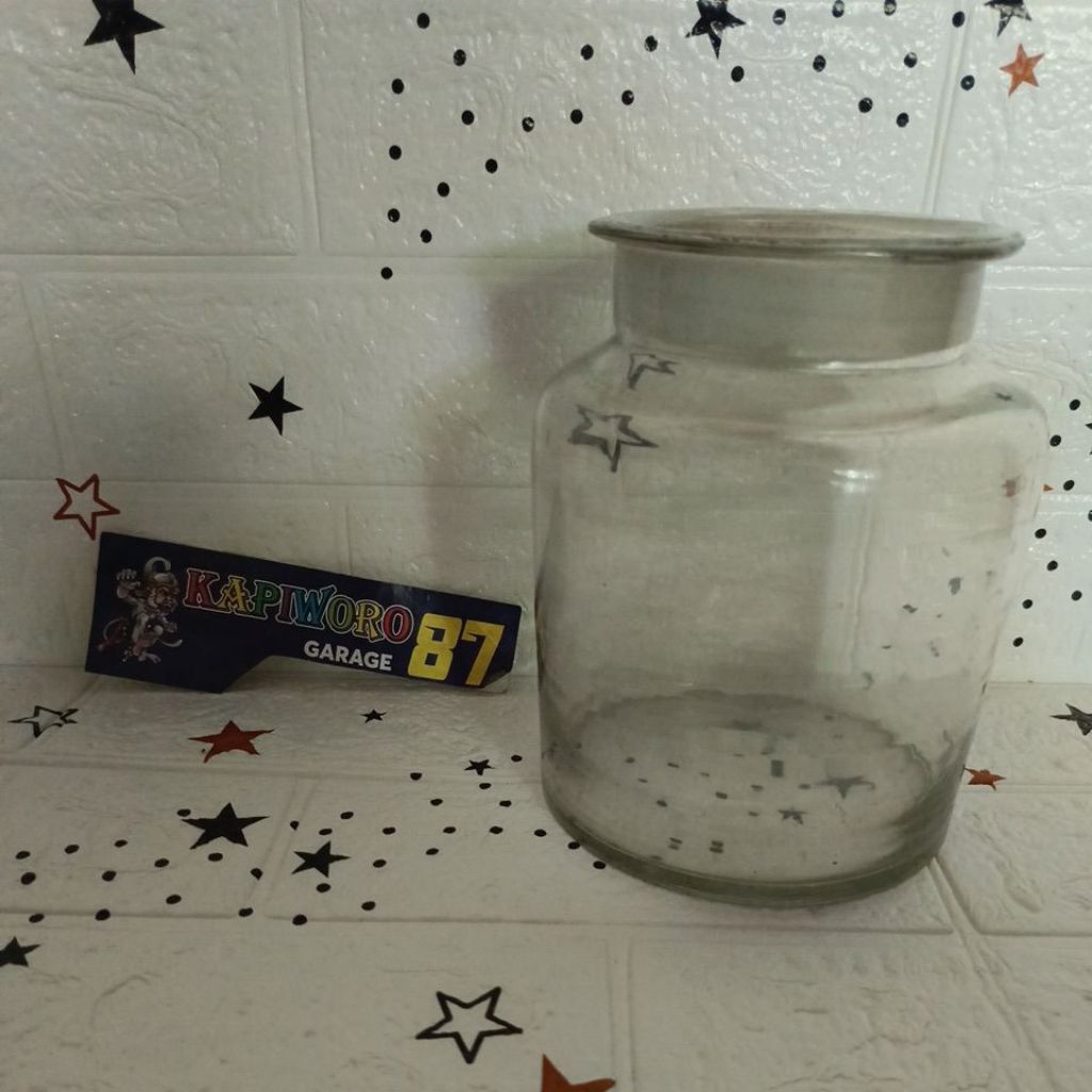 Lodong jadul/toples lawas kaca tanpa tutup