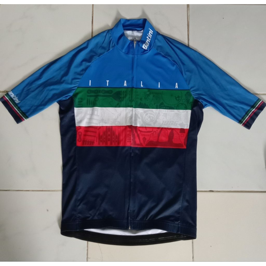 jersey sepeda SANTINI original itali size L