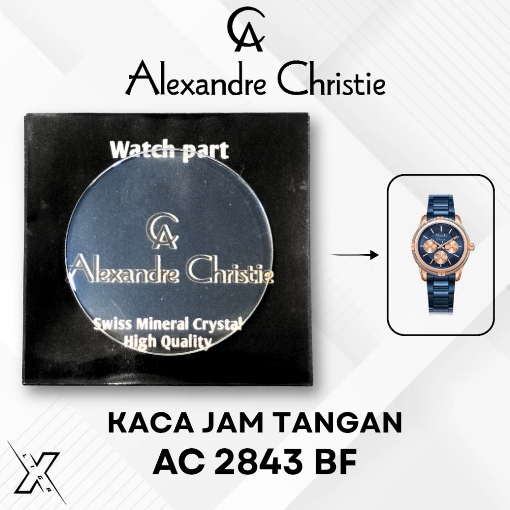 Kaca Jam Tangan Alexandre Christie AC 2843 BF