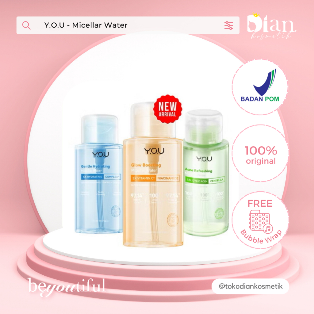 Y.O.U - REFRESHING MICELLAR WATER 300ML | DIAN KOSMETIK