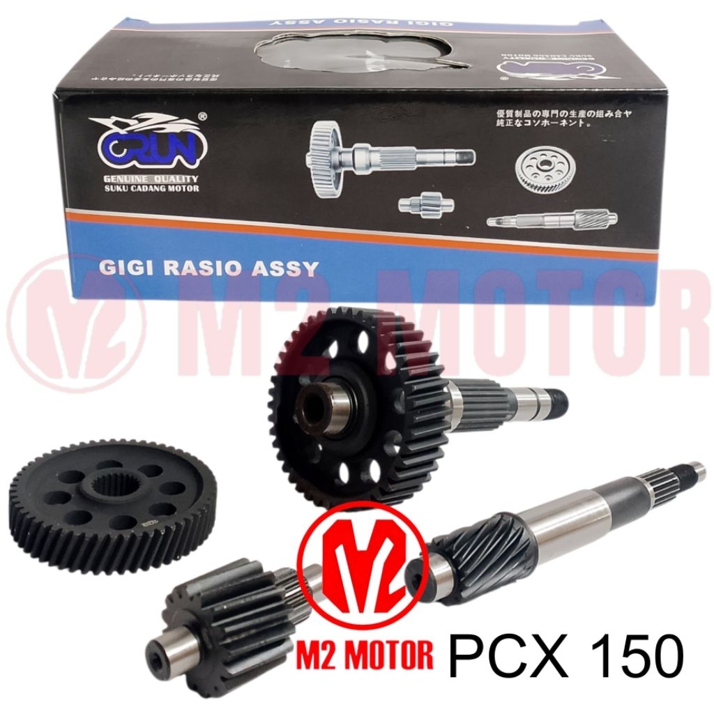 GEAR RASIO ASSY PCX 150 GEAR RASIO KOMPLITE CRUN