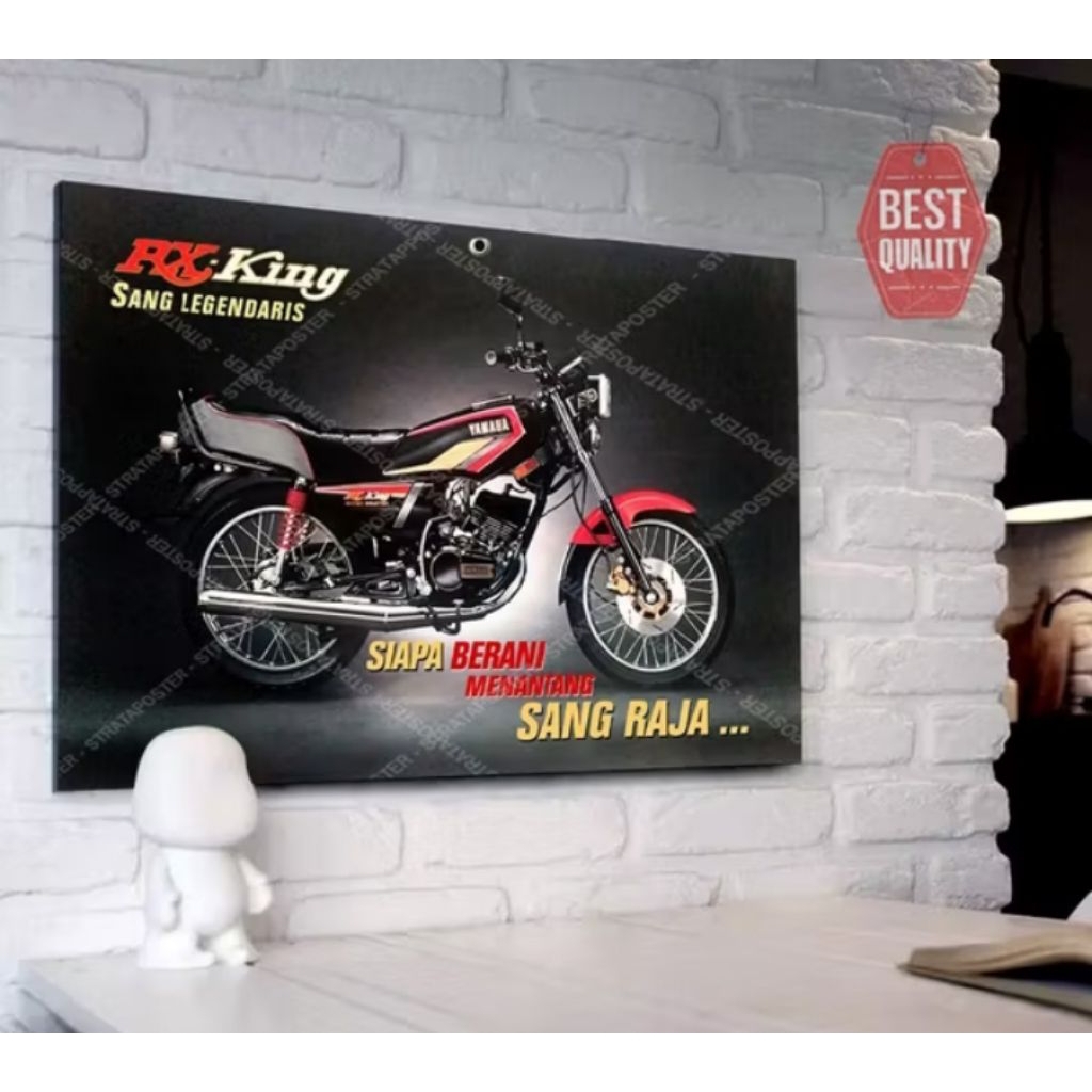 Poster Jadul Motor King Pajangan Dinding 20x30 / Poster Hiasan Dinding