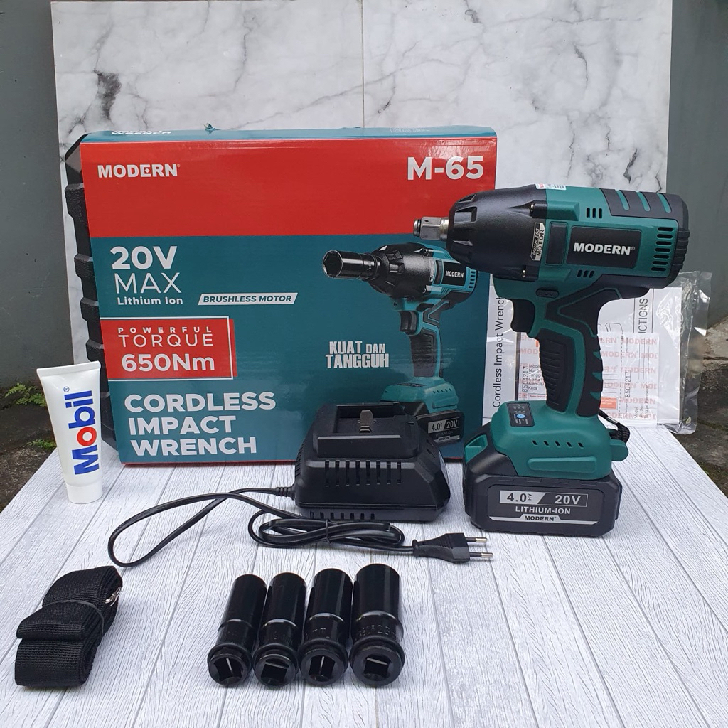 Modern m65 Cordless Impact Wrench Modern M65 mesin pembuka baut roda modern M-65