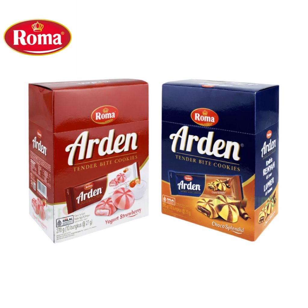 Roma Arden Rasa Choco Splendid, Yoghurt Strawberry 1 Box Isi 10 Pcs