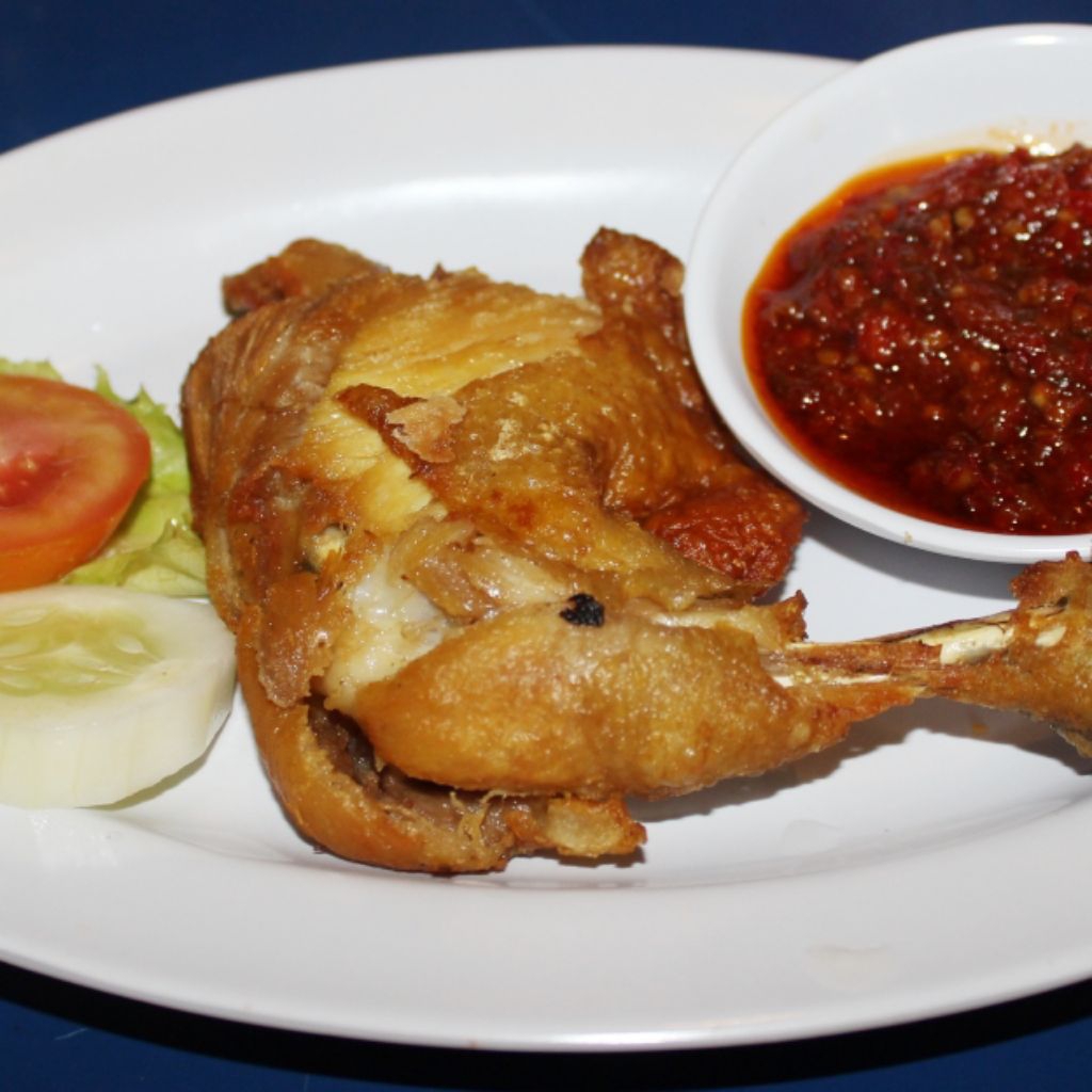 ayam penyet paha tanpa nasi